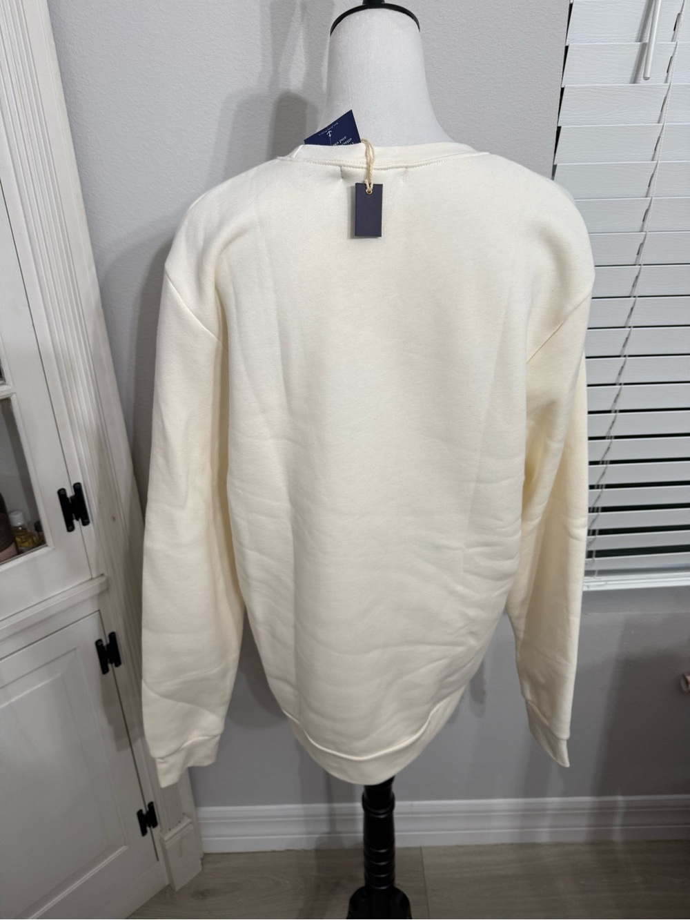 Kiel James Patrick Cream Crewneck with Red & Navy Lobster - Picture 3 of 6